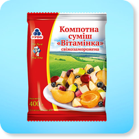 Замороженные продукты<br>ТМ «Шеф-Повар» Компотная смесь «Витаминка» свежезамороженная