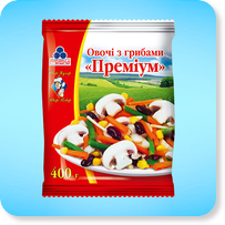 Замороженные продукты<br>ТМ «Шеф-Повар» Овощи с грибами «Премиум»