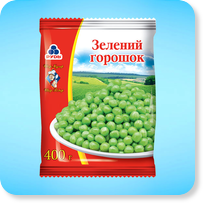 Замороженные продукты<br>ТМ «Шеф-Повар» «Зелёный горошек»