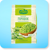 Frozen foods TM «Khutorok» Frozen Green Peas