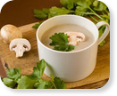 Champignon soup with cream